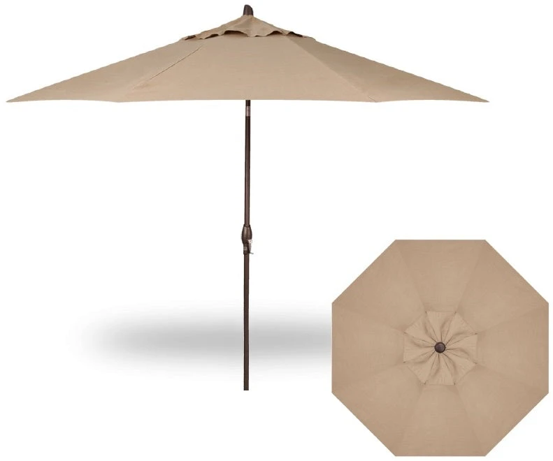 11' Collar Tilt Market Bronze Frame Sand Canopy Umbrella