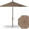 9' Collar Tilt Market Bronze Frame Ridge Canyon Canopy Umbrella