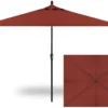 8' X 10' Rectangular Market Black Frame Henna Canopy Umbrella