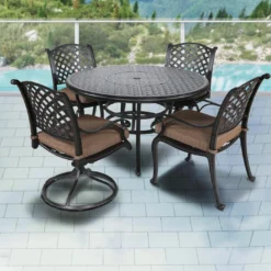 Stonegate Cast Aluminum Cushioned Patio Dining Sets