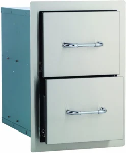 Bull Stainless Steel Accessory Storage Double Drawers