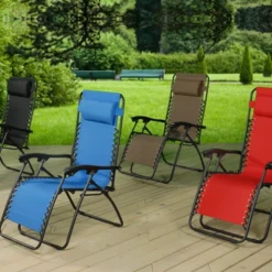 Zero Gravity Relaxer Padded Mesh Lounge Chairs