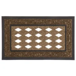 Decorative Brown Scroll Sassafras Doormat Tray