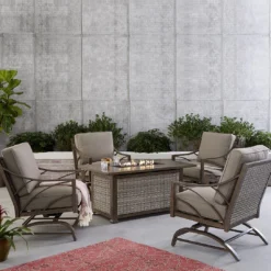 Peoria Deep Seating Fire Pit Chat Sets