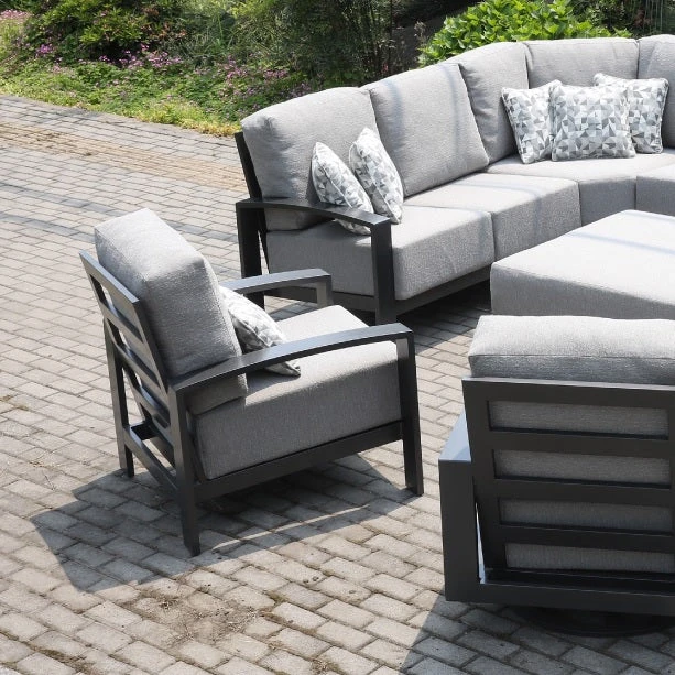 Saddlebrook Cushioned Patio Sectional Deep Seating Sets - Image 3