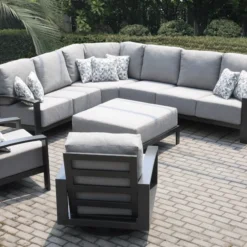 Saddlebrook Cushioned Patio Sectional Deep Seating Sets