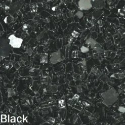1/4" Black Reflective Fire Pit / Fireplace Fire Glass