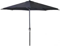 7.5' Market Black Frame Black Canopy Umbrella