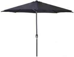 9' Market Black Frame Black Canopy Umbrella