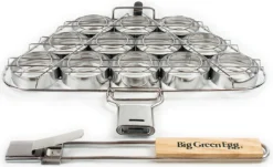 Big Green Egg Stainless Steel Mini-Burger Slider Basket With Detachable Handle