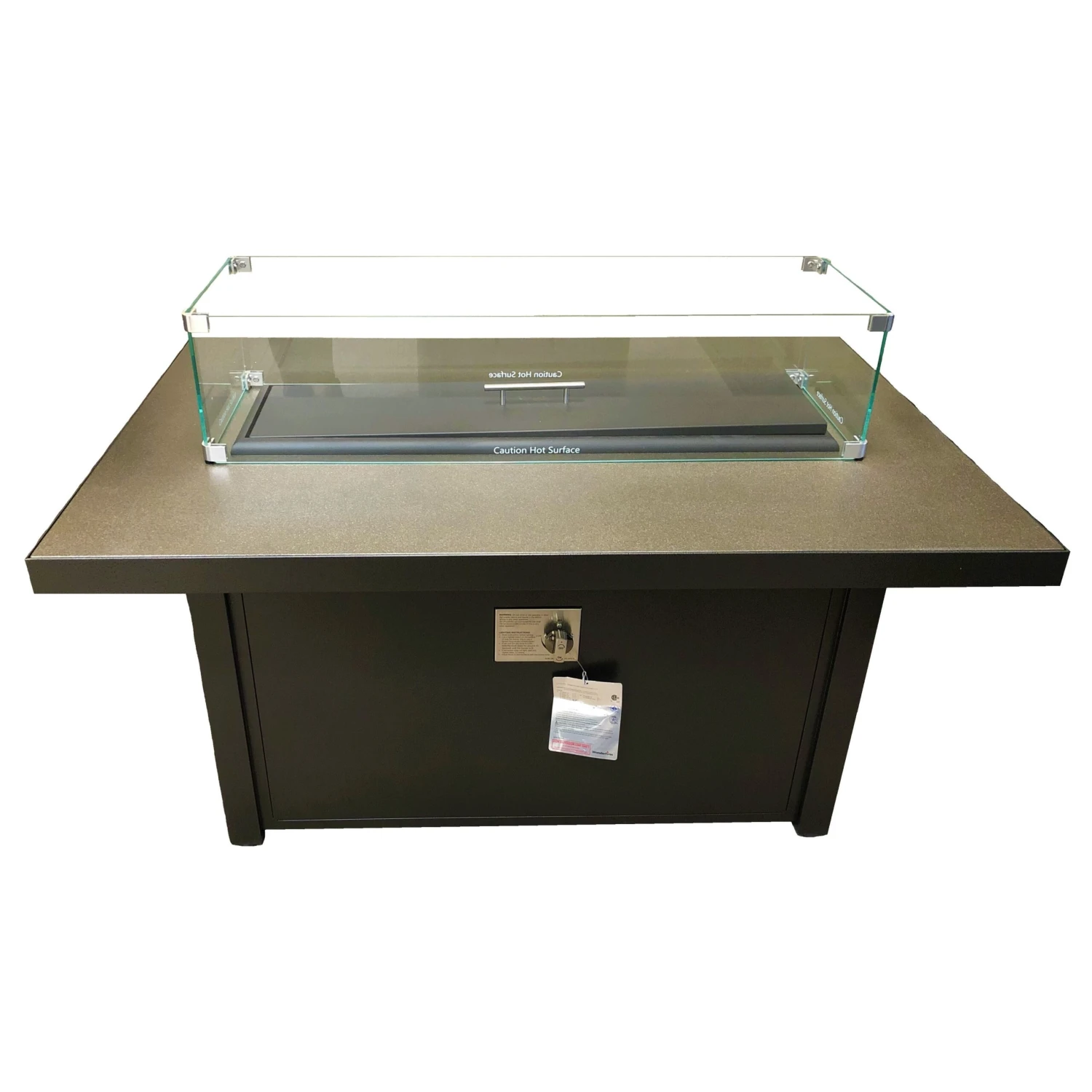 48" X 32" Midnight Rectangular Aluminum Fire Table - Image 3
