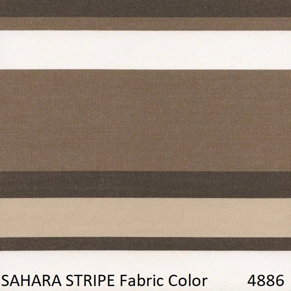 13' Starlux Collar Tilt Market Umbrella In A Bronze Frame With A Sahara Stripe Canopy - Image 4