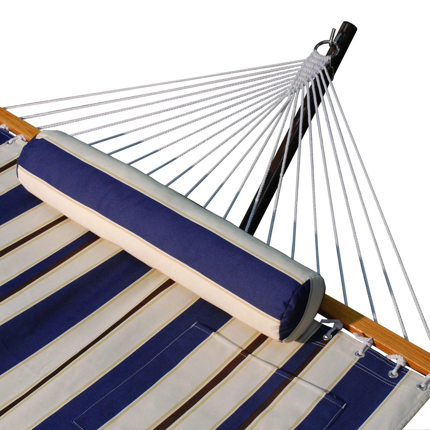 Single Fabric Hammock With Stand And Pillow - Image 5