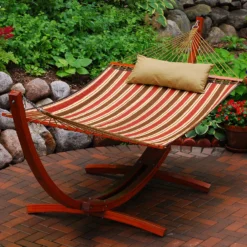 2-Point Quilted Hammock With Arc Frame Combination