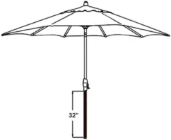 Treasure Garden 32" Bottom Umbrella Pole Replacements