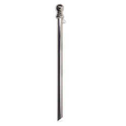 Chrome Finish Aluminum House Flag Pole With Anti-Wrap Tube