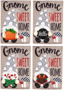 Gnome Interchangeable Burlap Boutique™ Garden Flag