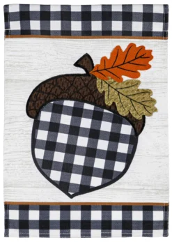 Buffalo Check Acorn Burlap Boutique™ Garden Flag