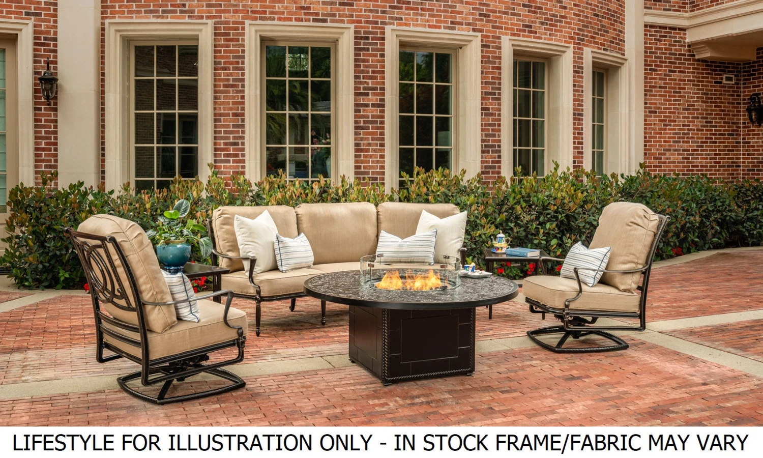 GES Bel Air Cushioned Cast Aluminum Seating & Chat Sets - Image 5