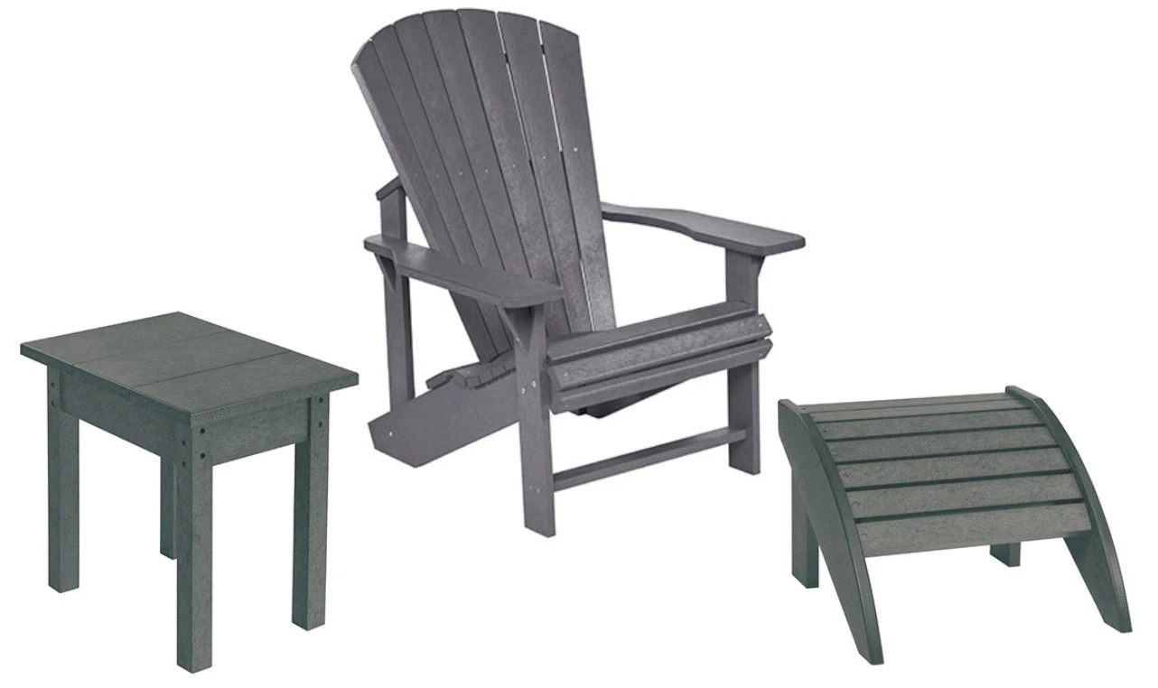 Slate Gray Adirondack Chair Furniture Sets - Image 3