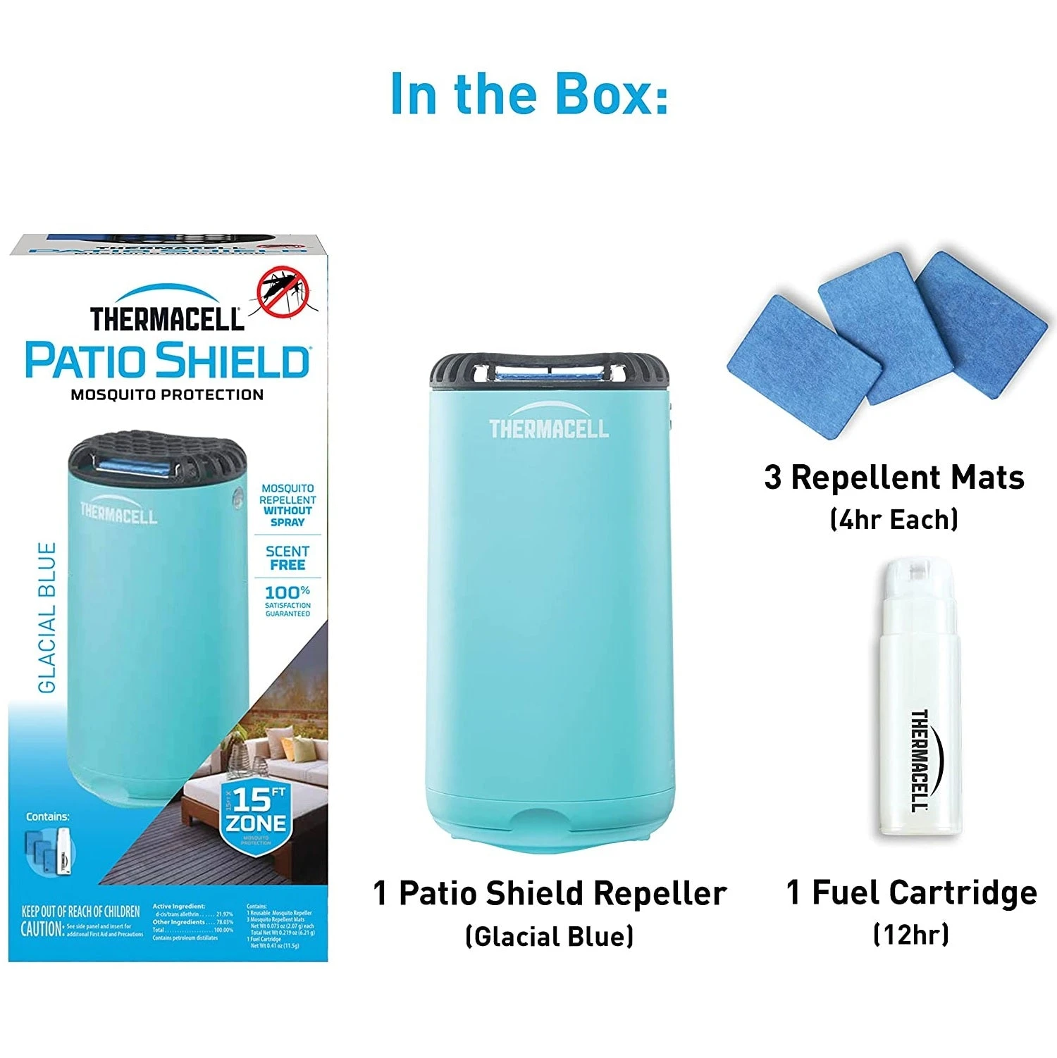 MIA Glacial Blue Thermacell Patio Shield Mosquito Repeller - Image 7