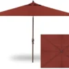 8' X 10' Rectangular Market Bronze Frame Terra Cotta Canopy Umbrella