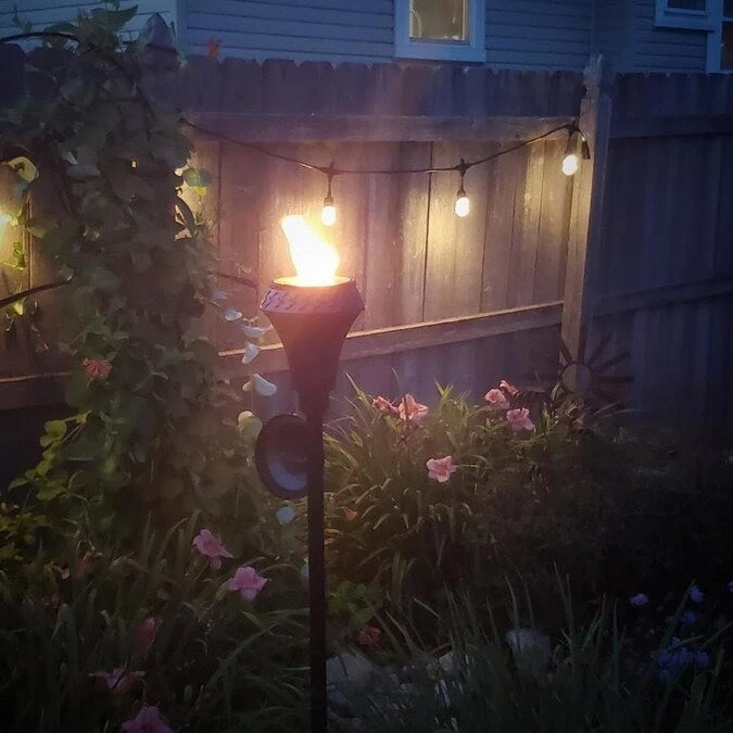 65" Black Metal Large Flame Island King TIKI® Torch - Image 3