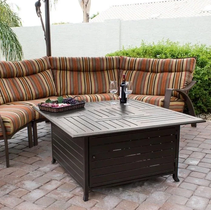 45" Aluminum Square Fire Pit Table - Image 2