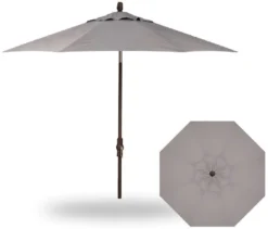 11' Collar Tilt Market Bronze Frame Boulder Canopy Umbrella