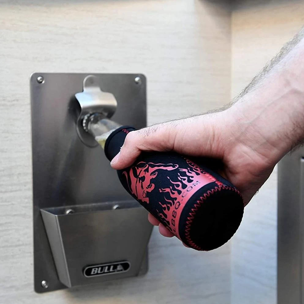 Bull Stainless Steel Bottle Opener & Catch