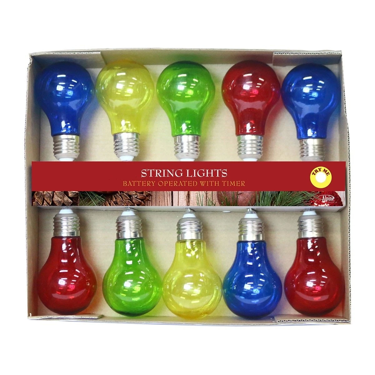 Alpine Multi-Colored LED Edison Bulb String Lights - Image 3