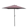 7.5' Market Bronze Frame Brown Canopy Umbrella