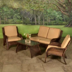 Carlisle 4 Pc. Wicker Lounge Set